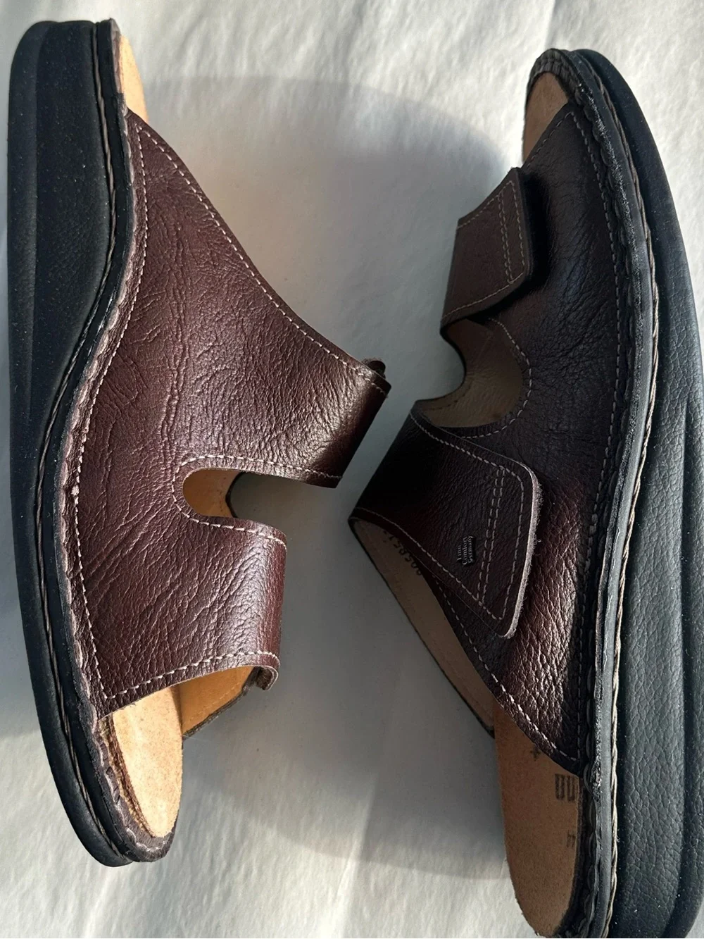 Finn Comfort Karbo Brown Leather Sandals 44